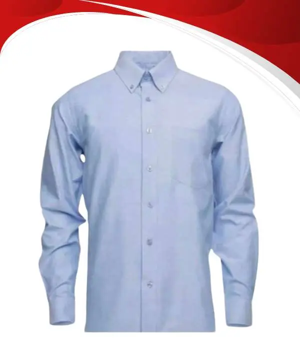 Camisa Oxford para caballero azul clara