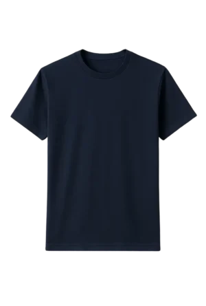 Camiseta cuello redondo manga corta azul oscuro