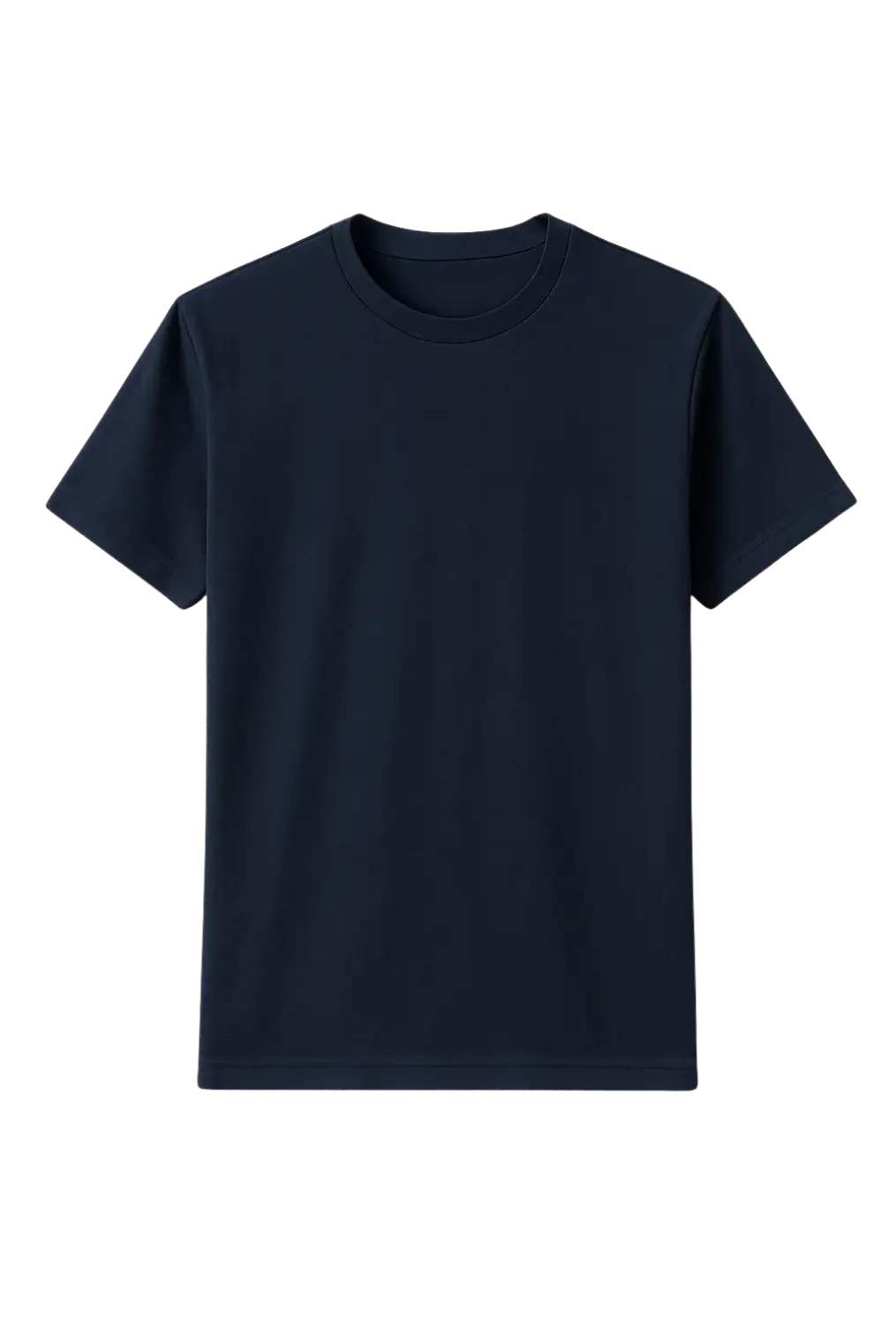 Camiseta cuello redondo manga corta azul oscuro