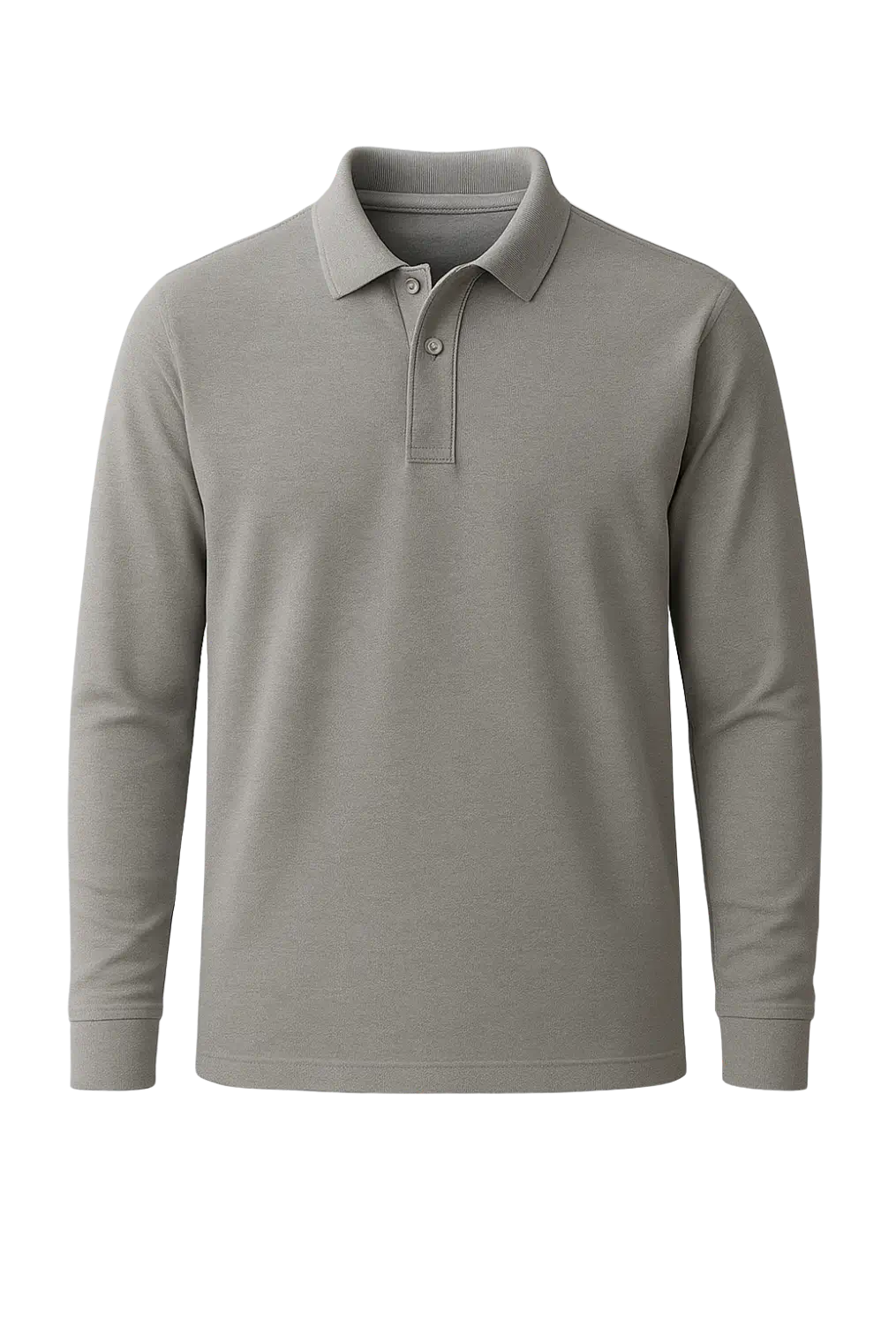 Camibuso tipo polo manga larga color gris